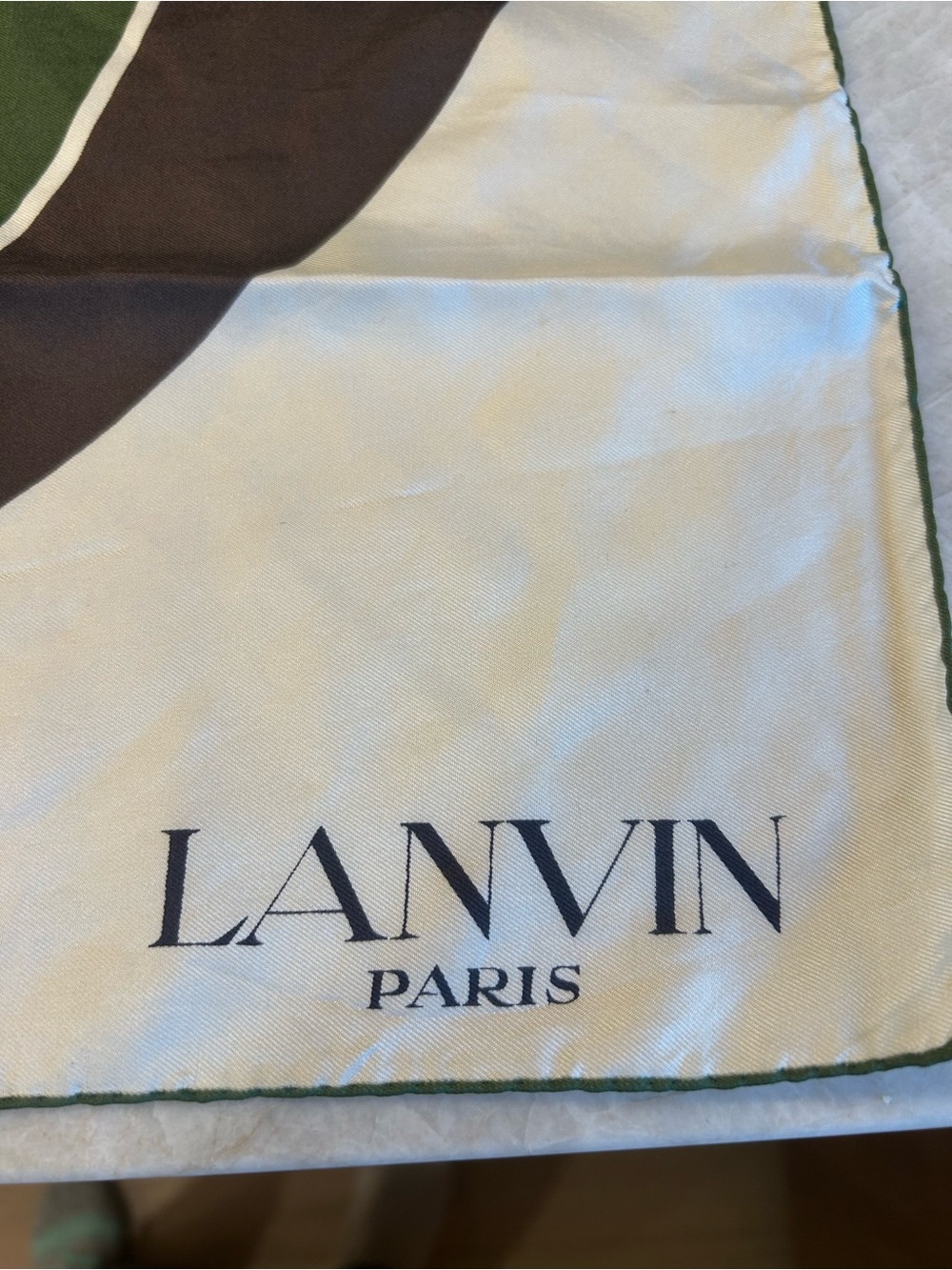 Vintage Lanvin Paris Silk Scarf | Made in France | Geometric Op Art Design - Picture 2 of 3